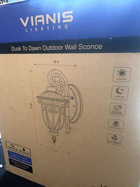 V81231bk Vianis Outdoor Lights For House Dusk To Dawn Black Porch Wat
