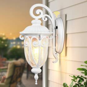 V81231wh Vianis White Dusk To Dawn Porch Light 100% Aluminum Outside Fixtures F