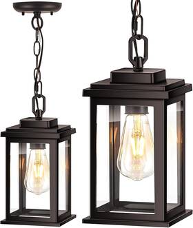 V83251br Vianis Outdoor Pendant Lights Bronze Tempered Glass Anti-rust