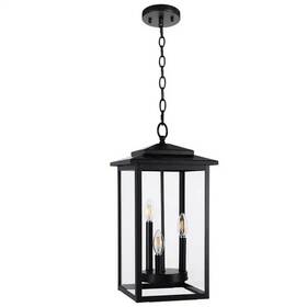 06ftl0281abk Vinluz Black Outdoor 3 Light Pendant Clear Glass 06ftl0281abk Vinluz Black Outdoor 3 Light Pendant Clear Glass