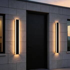 Sz-9975-wh-40-2pc Vinluz 2 Pack 40in Modern Led Outdoor Light Garage Sconces Wall Ip65 Waterpr
