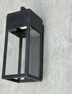 Cho2441 Visual Comfort & Co. Irvine 18 Inch Medium Led Wall Lantern In Bronze With Clear