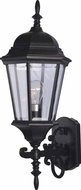 8211-5 Volume Lighting V8211 1 Light 24.5 Inch H Outdoor Wall Sconce - Black