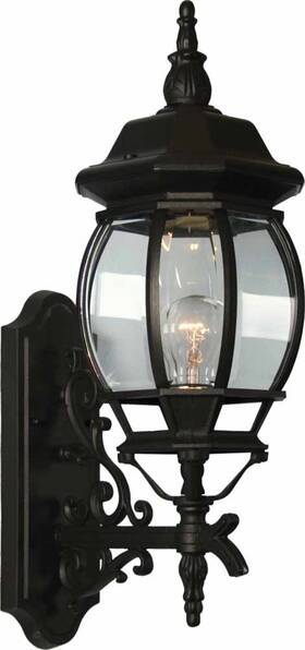 8750-5 Volume Lighting V8750 1 Light 23.5 Inch H Outdoor Wall Sconce - Black
