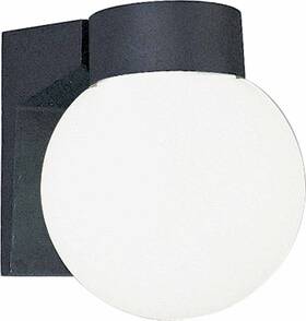 8896-5 Volume Lighting V8896 Black 1 Light 7 Inch H Outdoor Wall Sconce With White Glass 8896-5 Volume Lighting V8896 Black 1 Light 7 Inch H Outdoor Wall Sconce With White Glass