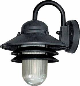 9725-5 Volume Lighting V9725 Nautical Outdoor 1 Light 10 Inch H Wall - Black 9725-5 Volume Lighting V9725 Nautical Outdoor 1 Light 10 Inch H Wall - Black