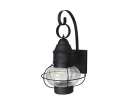 V9240-5 Volume Lighting Black Hardwired Outdoor Wall Lantern Sconce With Clear Seedy Glass