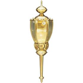 V9250-2 Volume Lighting Polished Brass Hardwired Outdoor Coach Light Sconce With Clear Beveled Glass