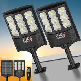 T2-2p Vowelsone Solar Street Lights Outdoor 12000lm Led With Remote Contr