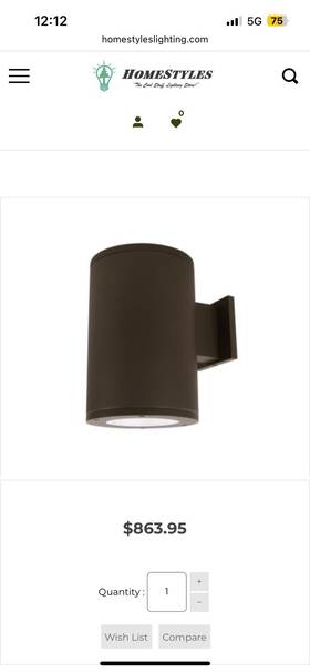 Ds-ws0834-f30b-bz Wac Lighting New Tube 8 Inch Led Wall Light Straight Up/down