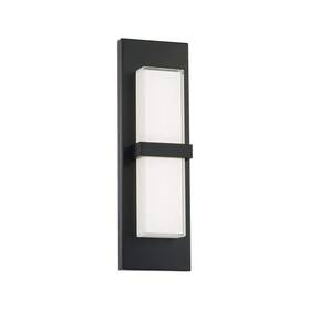 Ws-w21116-40-bk Wac Lighting Bandeau Black Indoor/outdoor Hardwired Coach Sconce With Color Selectable Led