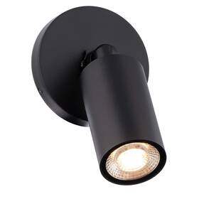 Ws-w230301-30-bk Wac Lighting Cylinder Led Single Adjustable Indoor Or Outdoor Wall Light 3000k In Black Ws-w230301-30-bk Wac Lighting Cylinder Led Single Adjustable Indoor Or Outdoor Wall Light 3000k In Black