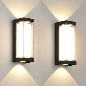 Bow-24w Wahomere Led 24w Modern Rectangular Outdoor Wall Sconce Light 3000k Outside Lights For