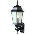 Wall Outdoor 51000 Black 3 Light Mount Globe Bk Lighting Trans