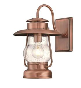 6373100 Westinghouse 024034637315 Santa Fe One-light Outdoor Wall Lantern Washed Copper