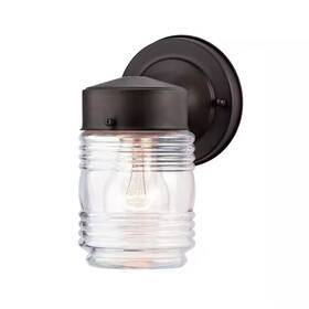 Westinghouse 024034668821 Oil Rubbed Bronze 1-light Outdoor Jelly Jar Wall Lantern Sconce
