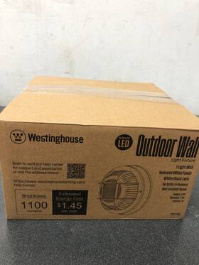 6113900 Westinghouse Led Dimmable Outdoor Wall Light Textured White Glas