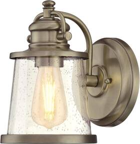 6374500 Westinghouse Emma Jane Light 10 Inch Tall Outdoor Wall Sconce - Brass