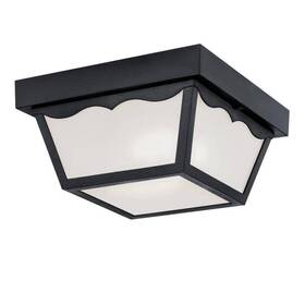 6682300 Westinghouse 2-light Black Polypropylene Outdoor Flush Mount