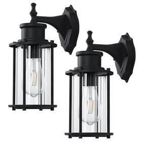 Ulb0001a-1-2 Wilon Outdoor Wall Light Fixture Black 2 Pack Waterproof Exterior Lighting