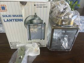 Windsor & Browne 028198214818 Vintage Solid Brass And Antique Outdoor Lantern Porch Light