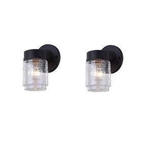 2f10602 Wisbeam Smart Black Outdoor Wall Lights For House Jelly Jar Outside Light Fi
