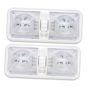 Mo-2868 Wofeili Llc 12v Led Double Dome Light Rv Lights Interior Compatible With Car 2pcs