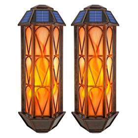 Lvf-w6088 Wondrastical Solar Flame Lights Outdoor Upgraded 74 Led Flickering Po