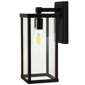 Wsrs1123 Wonline Square 6 Inch 1-light Fixture Brownish Red Sconce With Clear Glass Shade