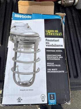 L1707sv Woods Traditional 150w Incandescent Weather Industrial Light Wall