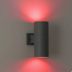 World Smart Led 858727007174 Modern Outdoor Porch Patio Up Down Light Red Single Color 2 X 36w