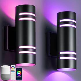 Wowlite 720310876880 Outdoor Wall Lights For House Remote Control Smart Rgbcw Up And Down