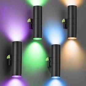 Wowlite 720310876927 Rgb Dusk To Dawn Outdoor Lighting 4 Pack Smart Color Changing Porch Lights O Wowlite 720310876927 Rgb Dusk To Dawn Outdoor Lighting 4 Pack Smart Color Changing Porch Lights O