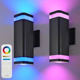 K1231 Wowlite Smart Outdoor Wall Light 2 Pack Rgb