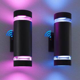 K41075-2 Wowlite Rgb Up And Down Lights Outdoor 2 Pack Back Porch Wall