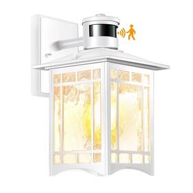 Wy04bs Xangqan Motion Sensor Outdoor Wall Lights White Dusk To Dawn Light Fixture For House Por