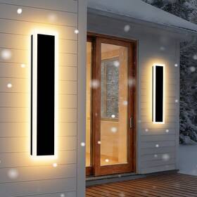 Xbuyee-klwpgd025-30k Xbuyee 2-pack 24in Modern Outdoor Wall Light Led Long Lighting Fixture Ip65 Wat Xbuyee-klwpgd025-30k Xbuyee 2-pack 24in Modern Outdoor Wall Light Led Long Lighting Fixture Ip65 Wat