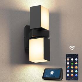 Xmcosy 445031763709 Outdoor Wall Lights 1400lm Led Sconces Smart Rgbw Porch Bl
