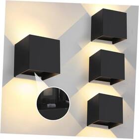 Bd-y80065-n12w Yczm 12w 4pack Outdoor Wall Lights 3.94in-12w 4 Pack Black Tri Color Dimming