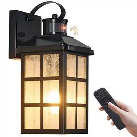 H2012-1b-rw Yjxgdil Motion Sensor Porch Lights Outdoor With Remote Control Smart Dusk-to-dawn Ex