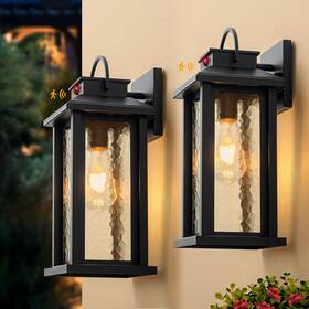 Ynf2540-2wm Yonaveil 2 Pack Motion Sensor Outdoor Lights Matte Black Dusk To Dawn Porch Ou