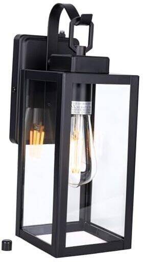 Yn-wl009 Yoonlit 600310143321 Outdoor Wall Sconce With Dusk To Dawn Photocell Sensor 1-pack Black Yn-wl009 Yoonlit 600310143321 Outdoor Wall Sconce With Dusk To Dawn Photocell Sensor 1-pack Black