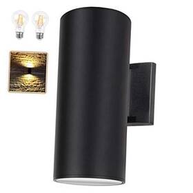Yuan Teng 738626590741 Outdoor Wall Light Exterior Lighting - Etl Listed Black 2 Bulbs Included