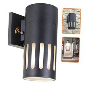 Yuan Teng 794590776185 Dusk To Dawn Sensor Outdoor Wall Sconce Cylinder Black B -
