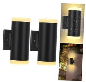 Y007b-1 Yuan Teng Outdoor Wall Light Waterproof Exterior Sconce Anti-rust Aluminum Black