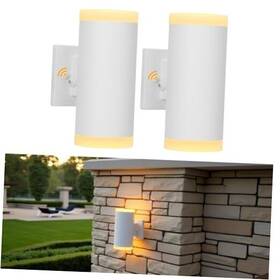 Y007wt-1 Yuan Teng Dusk To Dawn Outdoor Wall Lantern Waterproof White Cylinder -
