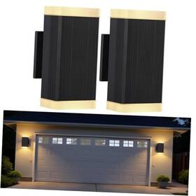 Y008b-1 Yuan Teng Outdoor Wall Light Waterproof Exterior Sconce Anti Black Rectangle
