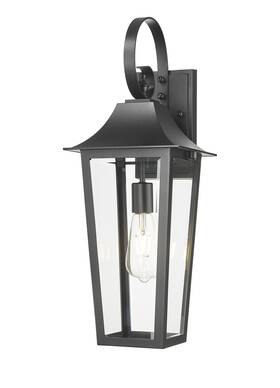 5008m-bk Z-lite 5008m Gannon 23 Inch Tall Marine Grade Outdoor Wall Sconce - Black