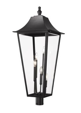 5008phxxlr-bk Z-lite - Gannon 5 Light Outdoor Post Mount-40.25 Inches Tall And 16