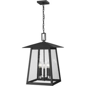 5015chxl-bk Z-lite Rainer Outdoor Pendant Or Chandeller Black 5015chxl-bk Z-lite Rainer Outdoor Pendant Or Chandeller Black